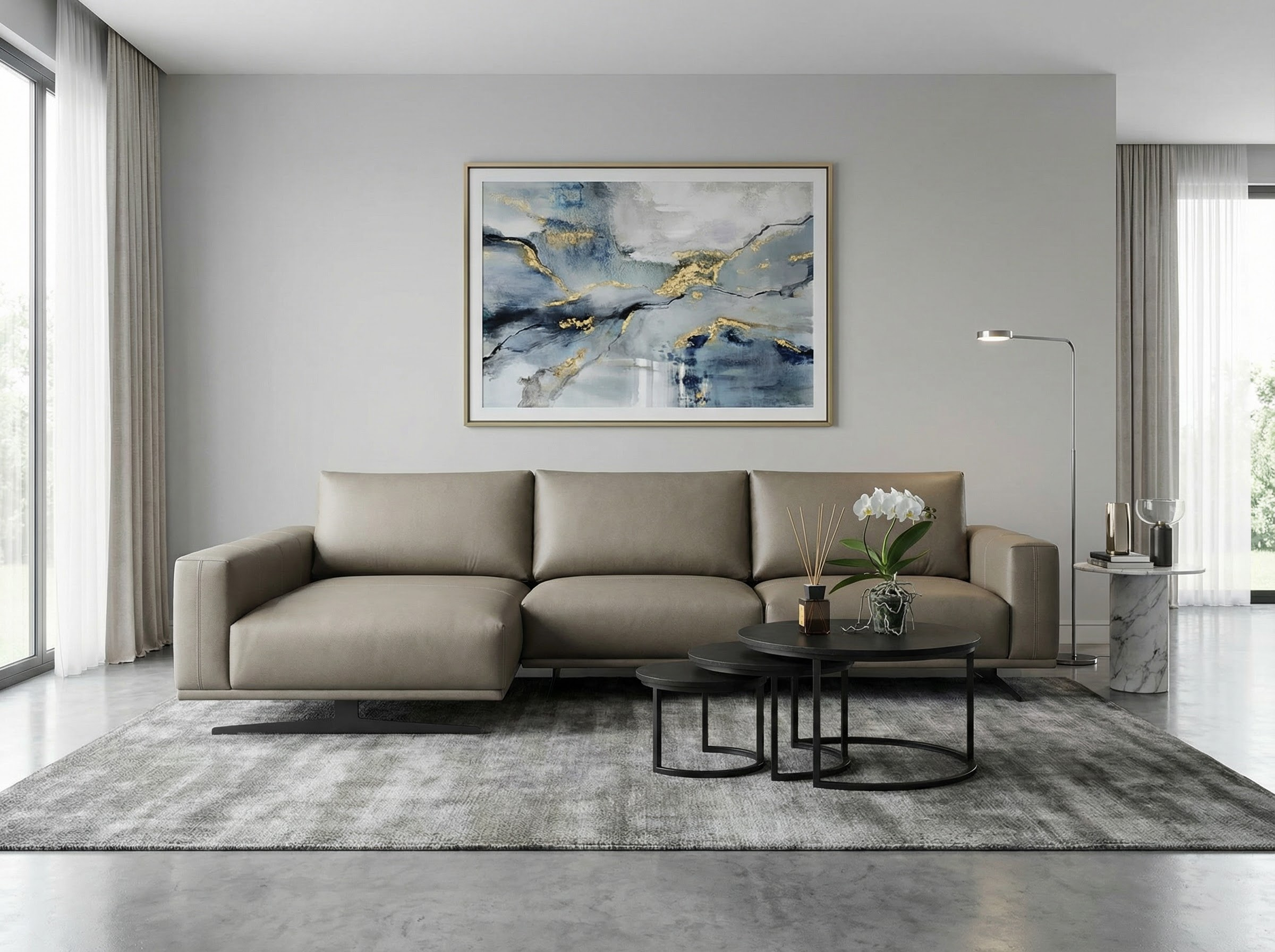 Scott kampas su natūralia oda