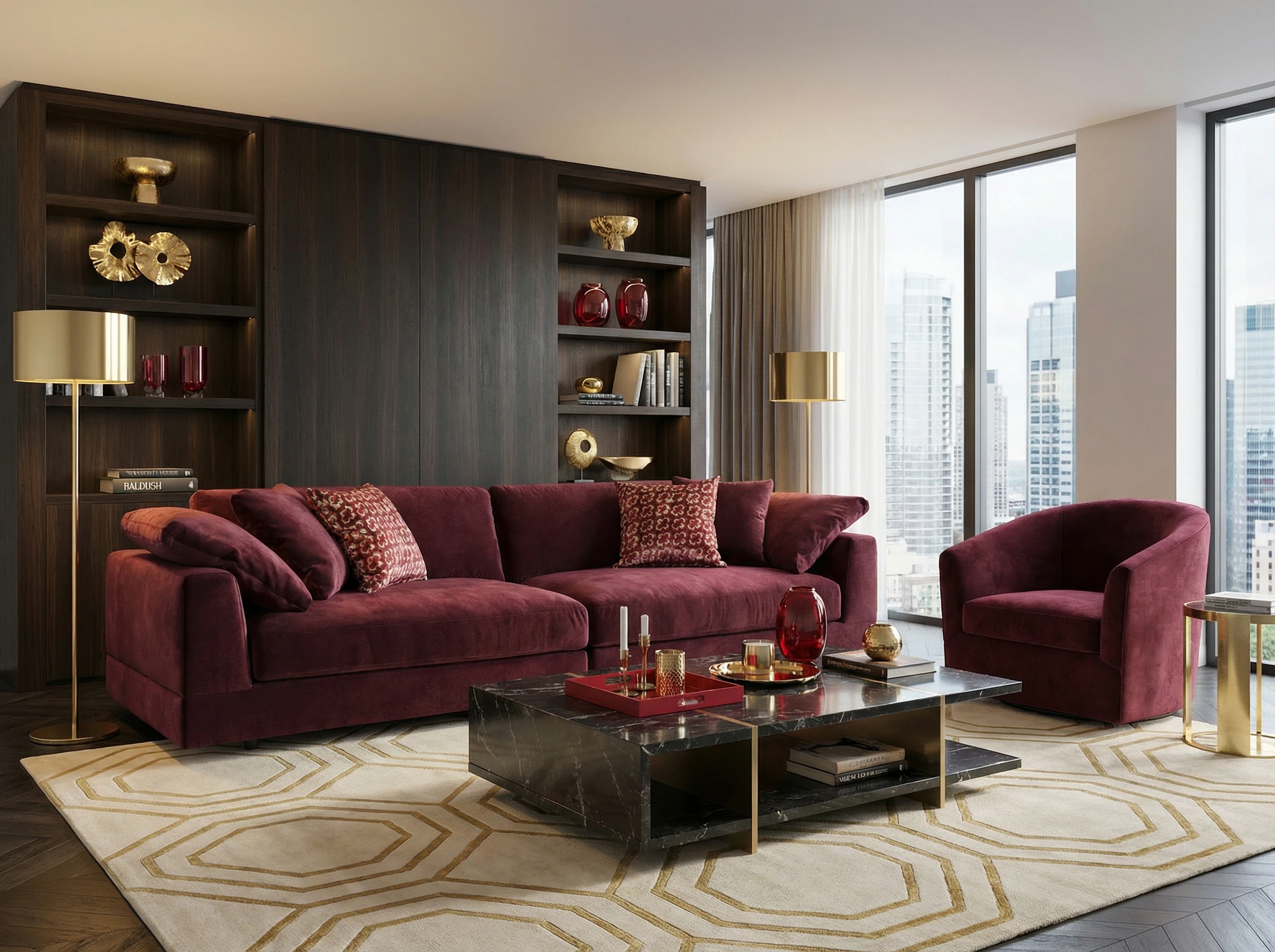 Fargo bordo spalvos itin patogi sofa