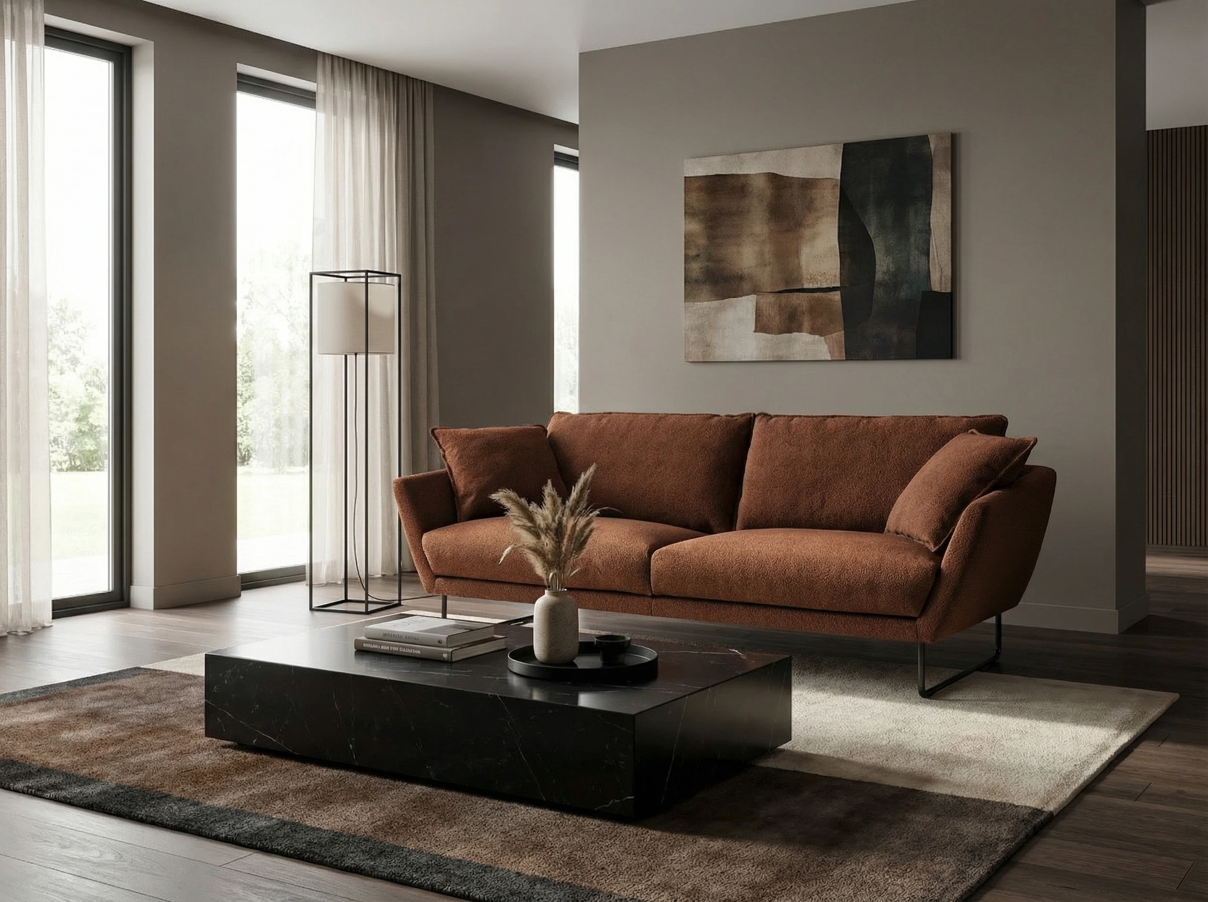 Flow-brown Stilinga ruda sofa Flow