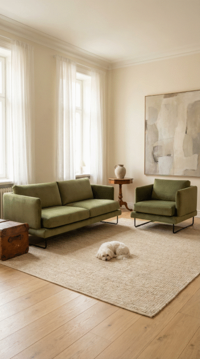 freepik take the sofa and chair in img1 and put it into an 34023