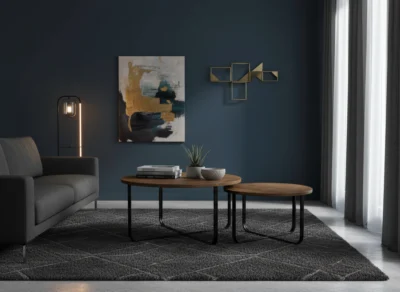 Levi set of 2 staliukų komplektas iš mango medienos, kojos metalas