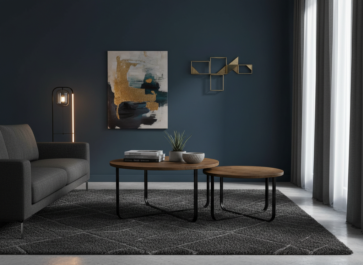 Levi set of 2 staliukų komplektas iš mango medienos, kojos metalas