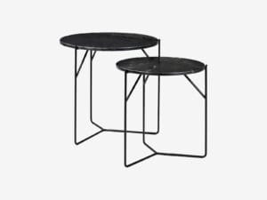 MASON MARBLE BLACK SET2 staliukų komplektas - Išpardavimas