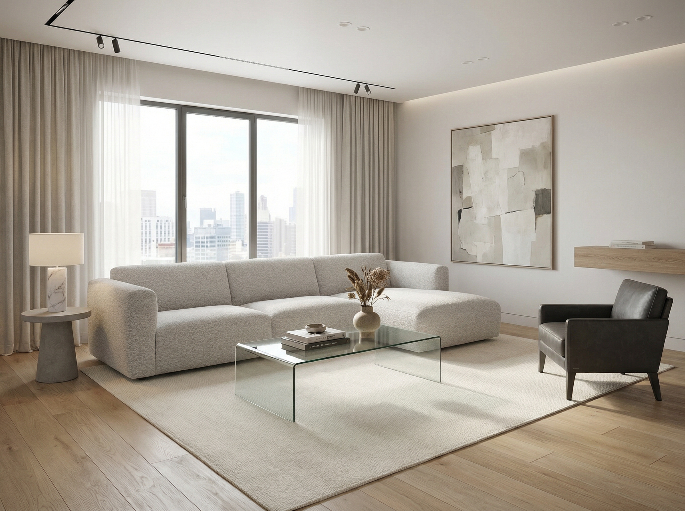 Volo minkštas kampas šviesiu audiniu