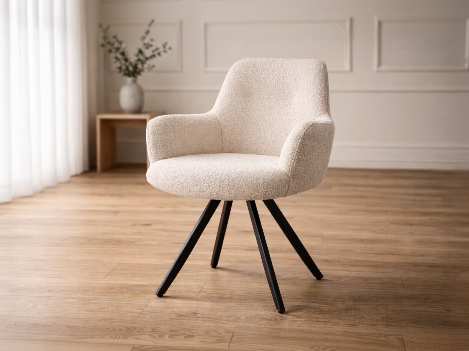 DOREEN Boucle Beige kėdė - Image 2