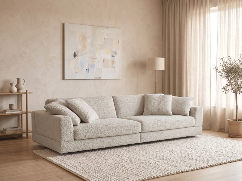 FARGO sofa – Glory 01 Natural audinys, interjeras