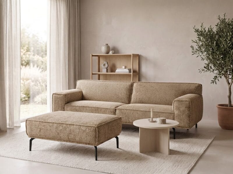 WEAVER sofa 252cm + pufas 110cm