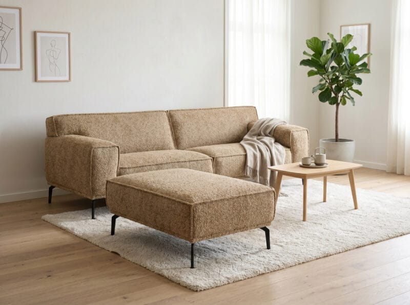 WEAVER sofa 252cm + pufas 110cm