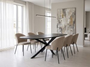 JESPER DANISH OVAL BLACK 210 stalas